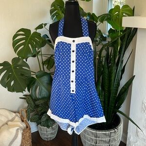 Fun halter polka dot romper size 10
